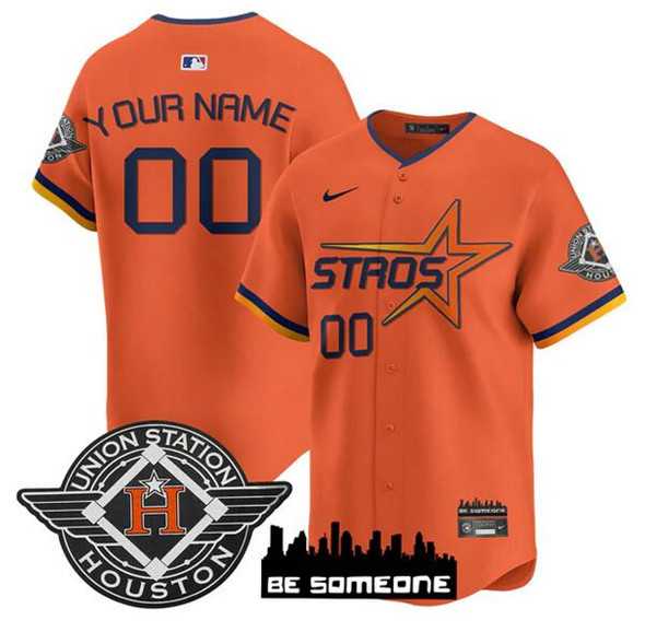 Men's Houston Astros Active Player Custom Orange 2025 City Connect Limited Stitched Baseball Jersey,We sell and wholesale Men's Houston Astros Active Player Custom Orange 2025 City Connect Limited Stitched Baseball Jersey on line form chian!